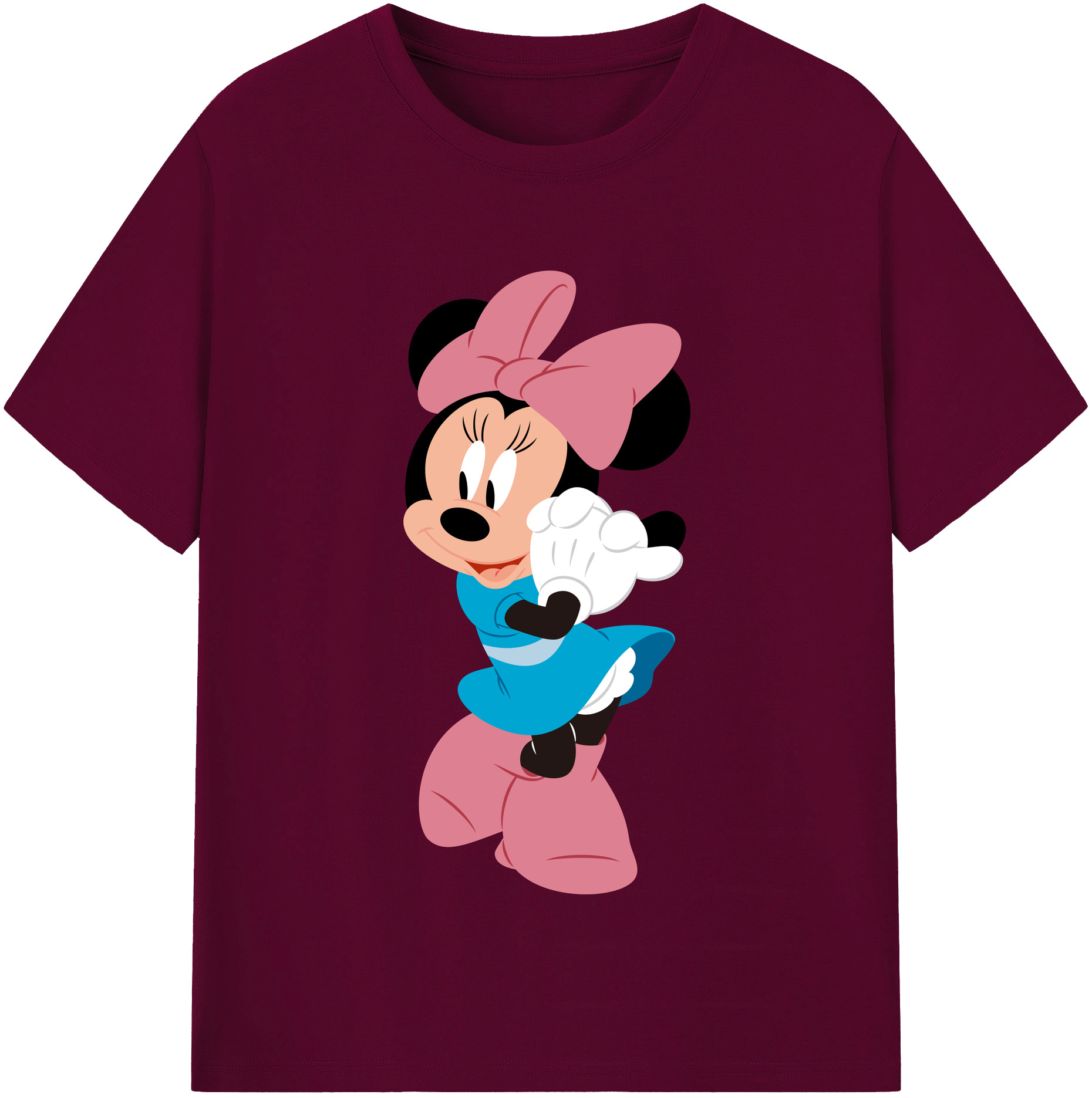 （画像用） ミッキーマウス Mickey Mouse レディースカジュアルプリントTシャツ（綿100％）